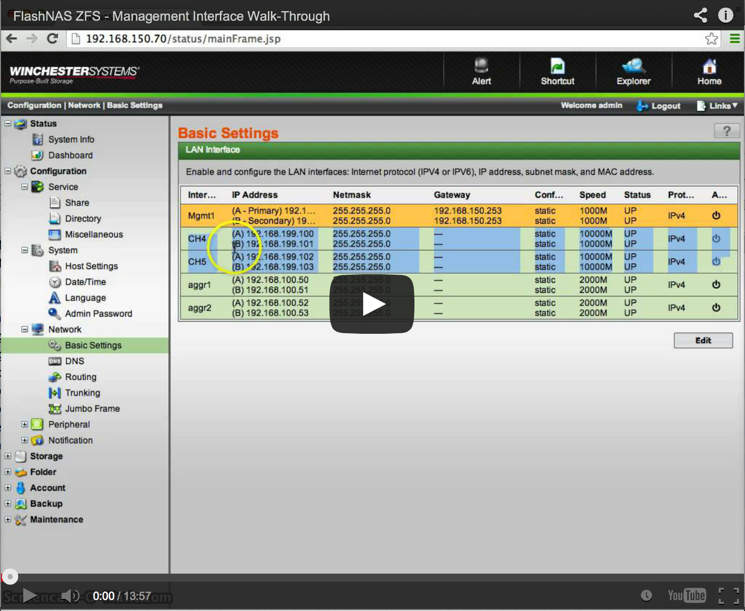 Play FlashNAS ZFS Management Overview video
